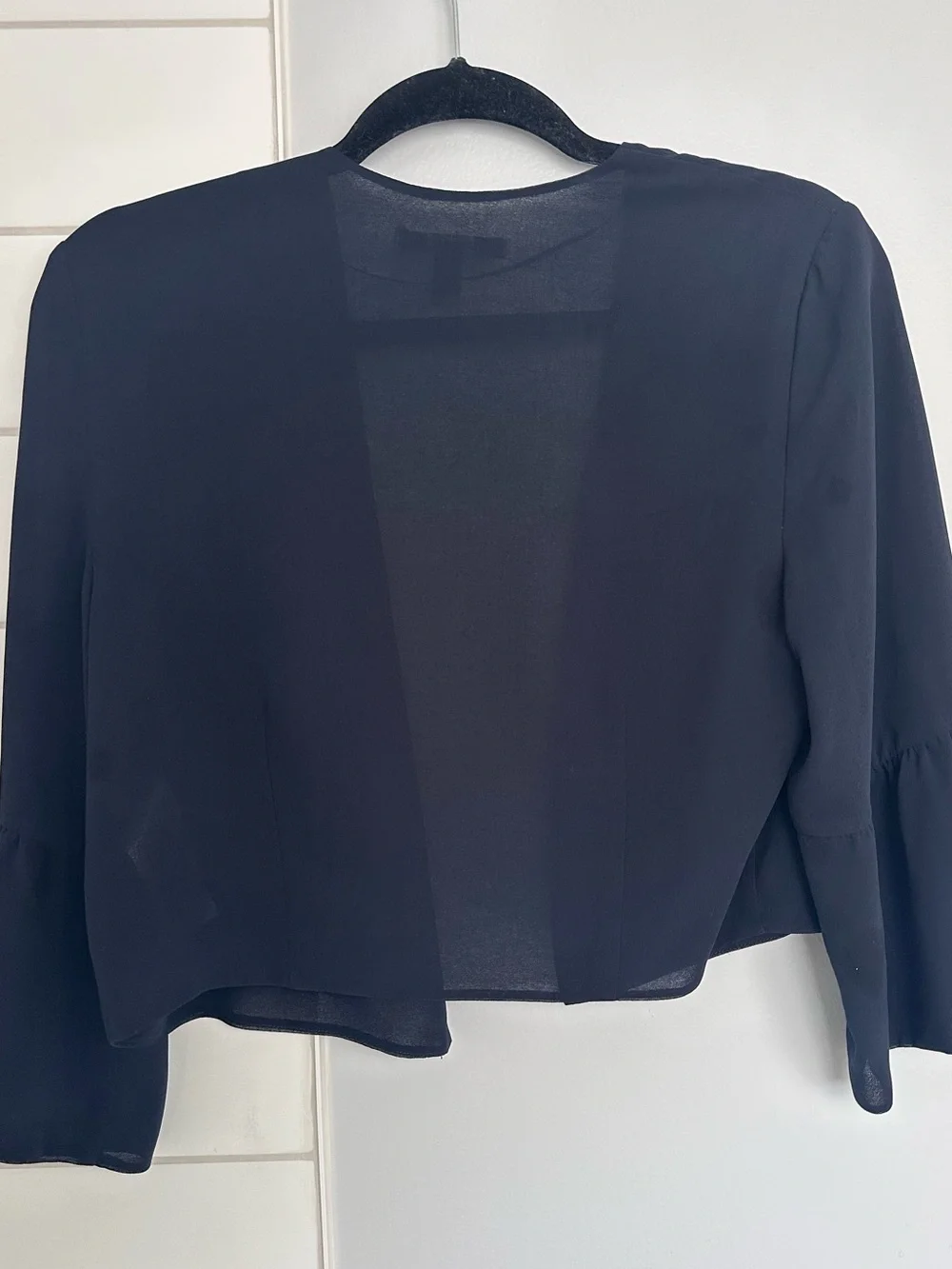 Esprit Dark Navy Open-Front Cropped Jacket - Picture 2 of 3